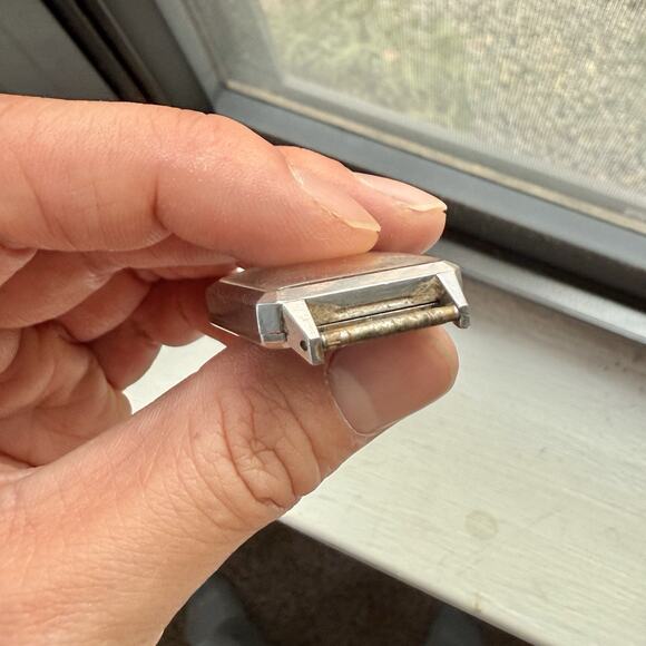 Vintage 30’s Elgin IWC Case 15 Jewels Manual Wind Square Watch Steel FOR PARTS - Picture 11 of 12